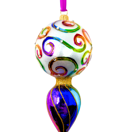 Light Dance Demure Polish Glass Ornament