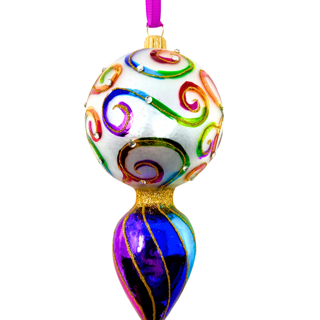Light Dance Demure Polish Glass Ornament