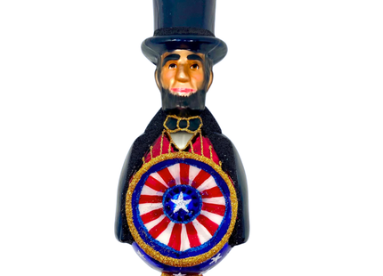 Abraham Lincoln Reflector Glass Ornament