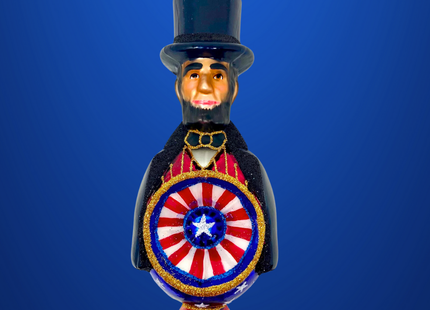 Abraham Lincoln Reflector Glass Ornament