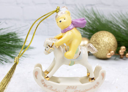 personalized lenox winnie the pooh baby's first christmas 2023 christmas ornament – Christmas ornament, holiday tree decorati