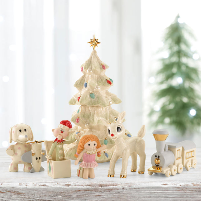 Rudolph the Rednose Reindeer 60th Anniversary A Misfit Toys Christmas 6 Piece Tabletop Ornament