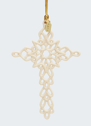 Lenox 2024 Dated Snow Fantasies Cross Ornament
