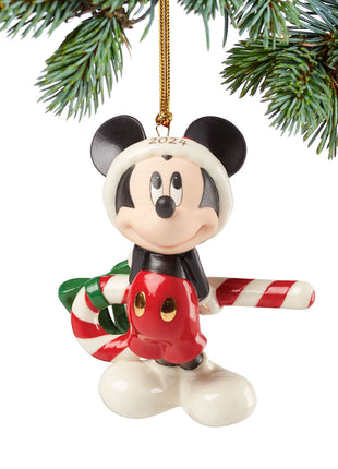 Lenox 2024 Dated Mickey with Candy Cane Ornament  by LENOX Ornament