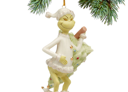 custom lenox grinch stealing tree christmas ornament – Christmas ornament, holiday tree decoration or gift