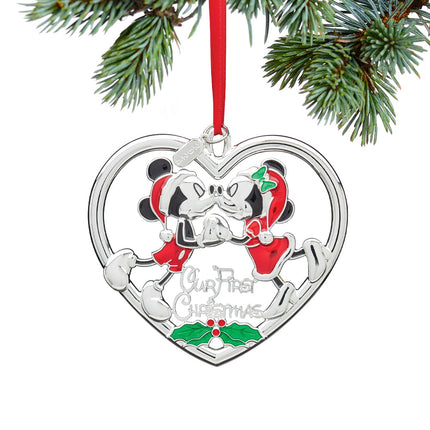 personalized lenox 2024 dated our first christmas minnie and mickey christmas ornament – Christmas ornament, holiday tree dec
