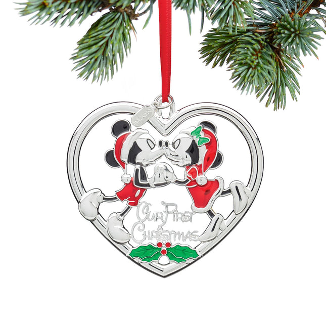 personalized lenox 2024 dated our first christmas minnie and mickey christmas ornament – Christmas ornament, holiday tree dec