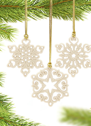 Lenox Pierced Snowflake 3 Piece Ornament Set  by LENOX Ornament