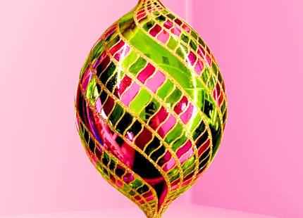 Luck Is A Lady Spinner Glass Ornament