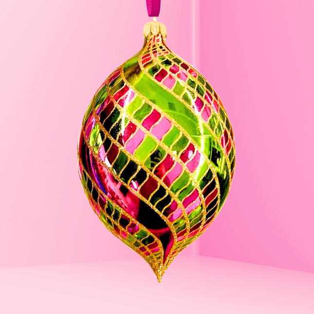 Luck Is A Lady Spinner Glass Ornament
