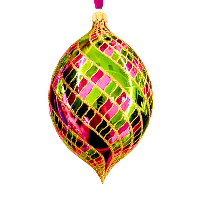 Luck Is A Lady Spinner Glass Ornament