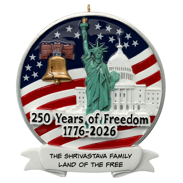 Personalized 250 Years of Freedom Ornament (1776–2026)