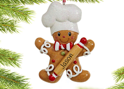 engraved master sku sweet gingerbread boy christmas ornament – Christmas ornament, holiday tree decoration or gift
