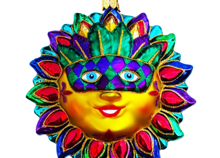 Mardi Gras Sun Glass Ornament (MR)