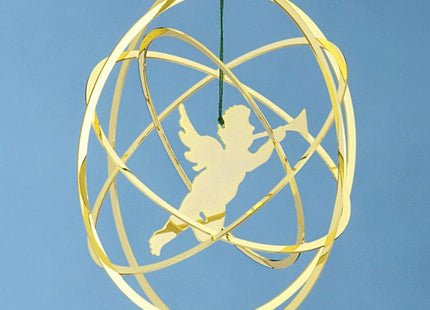 holiday personalized 5 ring sphere - cherub christmas ornament – Christmas ornament, holiday tree decoration or gift