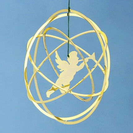 holiday personalized 5 ring sphere - cherub christmas ornament – Christmas ornament, holiday tree decoration or gift