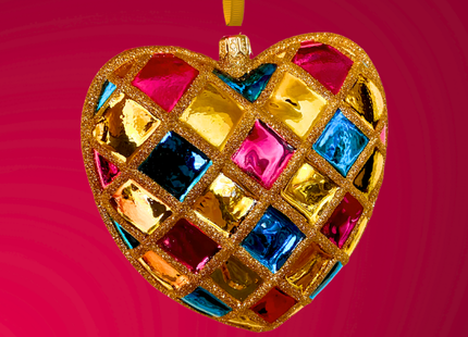 D'Amour Heart Polish Glass Ornament