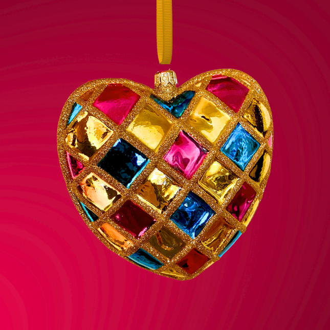 D'Amour Heart Polish Glass Ornament