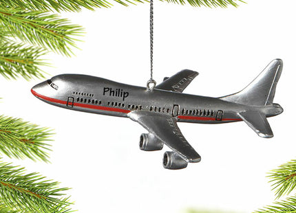 engraved personalized airliner christmas ornament – Christmas ornament, holiday tree decoration or gift