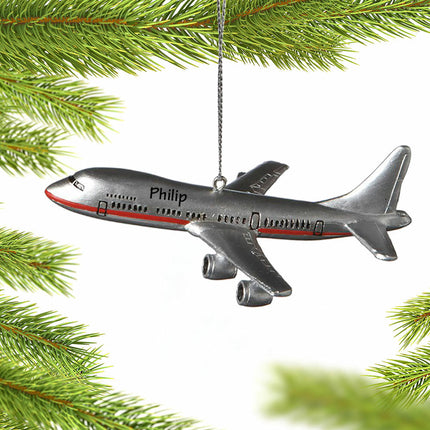 engraved personalized airliner christmas ornament – Christmas ornament, holiday tree decoration or gift