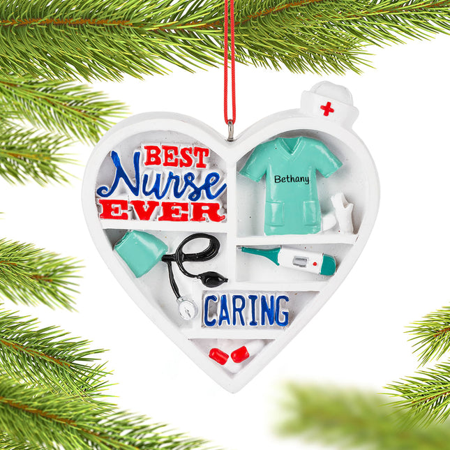 custom personalized nurse christmas ornament – Christmas ornament, holiday tree decoration or gift