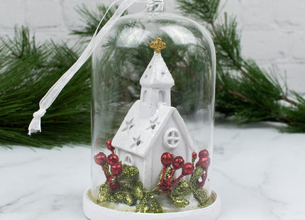 engraved light up cloche christmas ornament – Christmas ornament, holiday tree decoration or gift