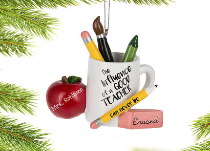 keepsake personalized good teacher mug christmas ornament – Christmas ornament, holiday tree decoration or gift