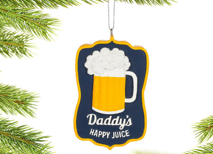 personalized personalized daddy's happy juice christmas ornament – Christmas ornament, holiday tree decoration or gift