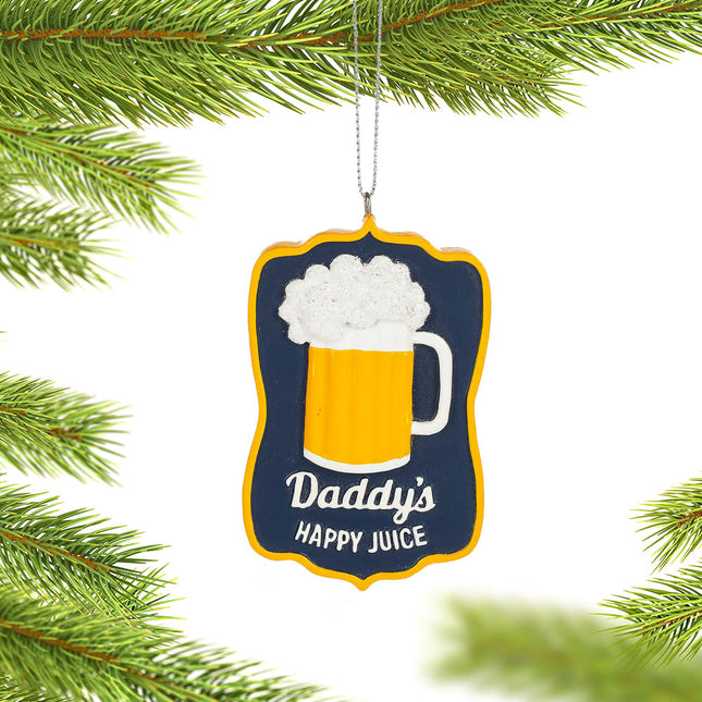 personalized personalized daddy's happy juice christmas ornament – Christmas ornament, holiday tree decoration or gift
