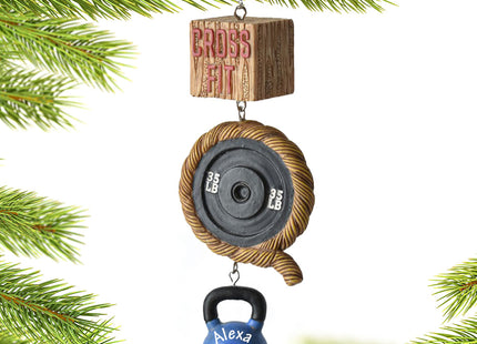 keepsake personalized cross fit christmas ornament – Christmas ornament, holiday tree decoration or gift
