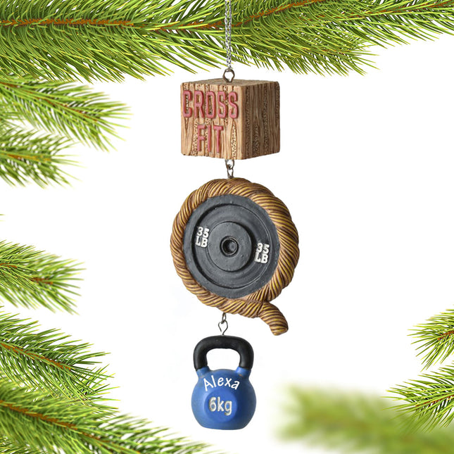 keepsake personalized cross fit christmas ornament – Christmas ornament, holiday tree decoration or gift