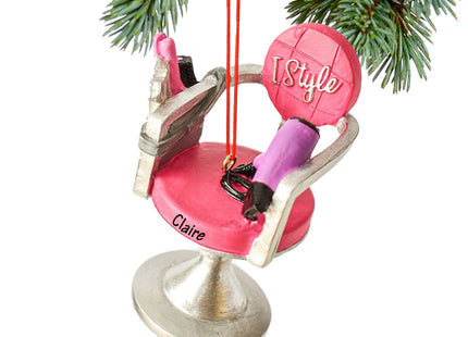 holiday personalized hair stylist chair christmas ornament – Christmas ornament, holiday tree decoration or gift