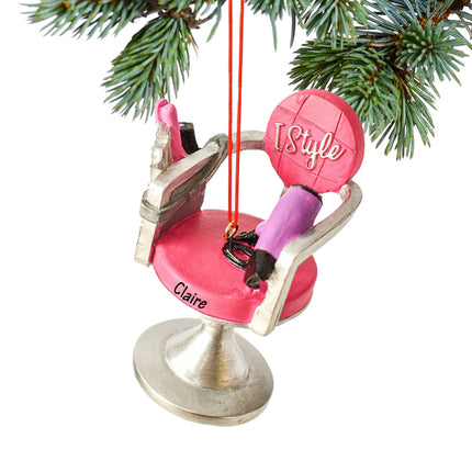 holiday personalized hair stylist chair christmas ornament – Christmas ornament, holiday tree decoration or gift