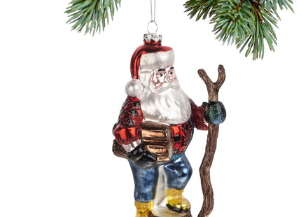 decorative lumberjack santa christmas ornament – Christmas ornament, holiday tree decoration or gift