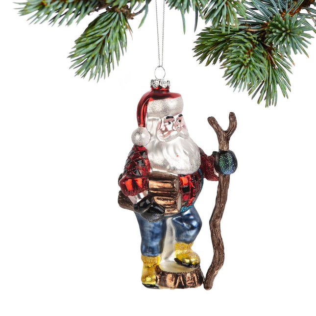 decorative lumberjack santa christmas ornament – Christmas ornament, holiday tree decoration or gift