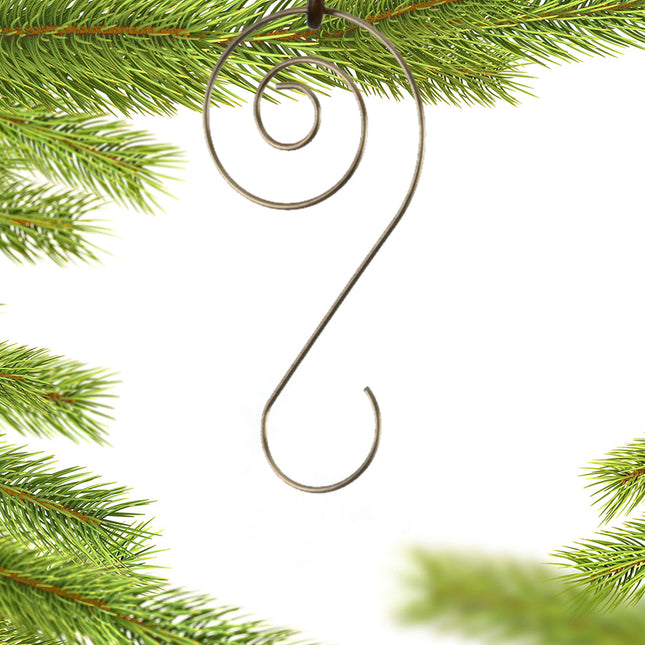 personalized spiral ornament hooks - set of 12 – Christmas ornament, holiday tree decoration or gift