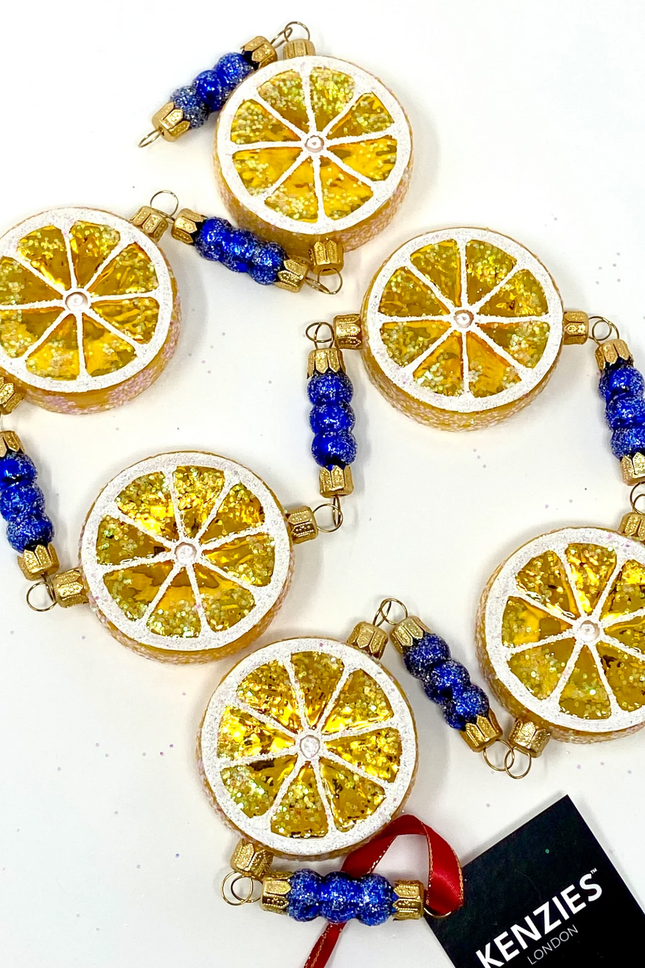 Napoli Lemon Slices Glass Tree Garland