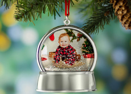 personalized personalized snow globe christmas ornament – Christmas ornament, holiday tree decoration or gift