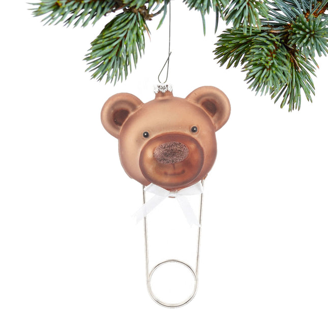 Teddy Bear Diaper Pin Ornament