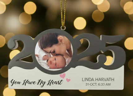 Personalized Dated New Mom Ornament