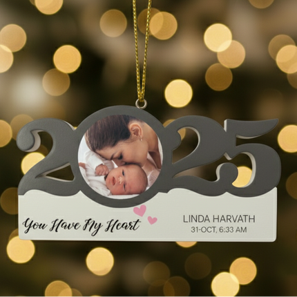 Personalized Dated New Mom Ornament