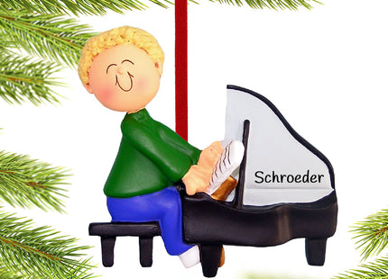 personalized personalized piano player male christmas ornament – Christmas ornament, holiday tree decoration or gift