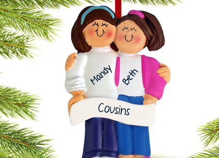 personalized personalized friends or sisters christmas ornament – Christmas ornament, holiday tree decoration or gift