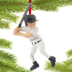 keepsake personalized baseball player christmas ornament – Christmas ornament, holiday tree decoration or gift