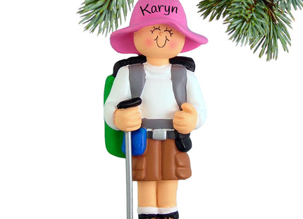 personalized personalized hiker female christmas ornament – Christmas ornament, holiday tree decoration or gift
