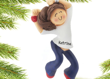 keepsake personalized hip hop dancer female christmas ornament – Christmas ornament, holiday tree decoration or gift