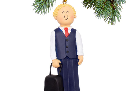 custom personalized flight attendant, businessman, traveler christmas ornament – Christmas ornament, holiday tree decoration 