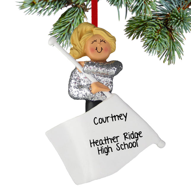 holiday personalized color guard christmas ornament – Christmas ornament, holiday tree decoration or gift