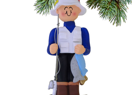 personalized personalized fisherman holding the catch of the day christmas ornament – Christmas ornament, holiday tree decora
