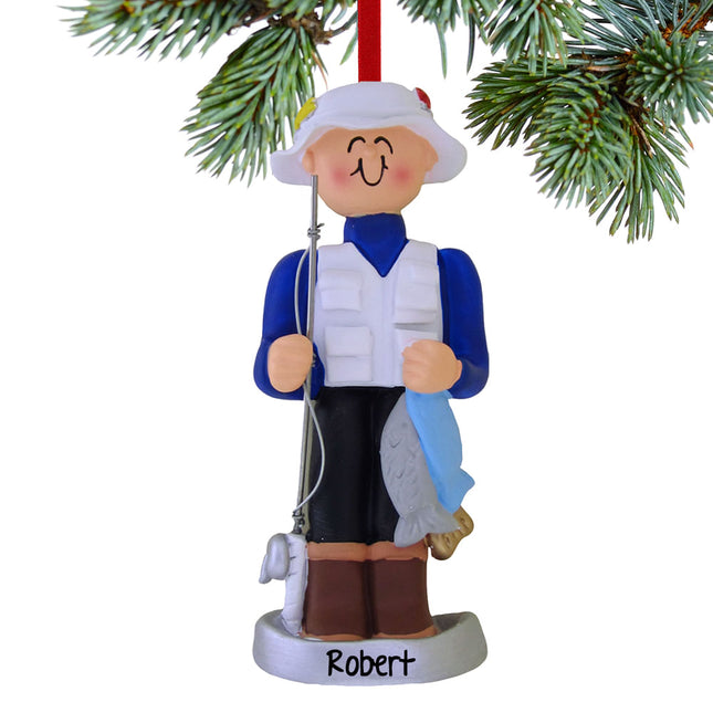 personalized personalized fisherman holding the catch of the day christmas ornament – Christmas ornament, holiday tree decora
